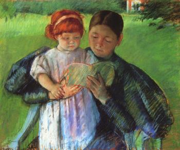 Mary Cassatt : Nurse Reading to a Little Girl